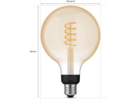hue Wh. Amb. 7W Fil G125 E27