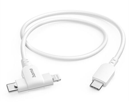 Hama 2in1 Ladekabel (1,5m) USB-C->USB-C/Lightning