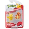 JAZWARES Battle Feature Figur 2er Pack Glumanda, Pikachu