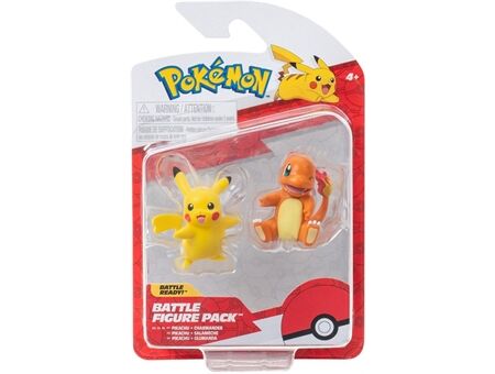 JAZWARES Battle Feature Figur 2er Pack Glumanda, Pikachu