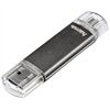 Hama FlashPen Laeta Twin, USB 2.0, 16GB, 10MB/s, Grau