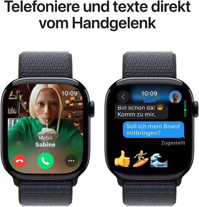 Apple Watch Series 10 46mm GPS Aluminium mit Sport Loo diamantschwarz tin Berlet Technikerleben