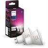 hue W&C. Amb. 4.3W GU10 2er Set