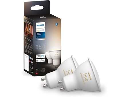 hue Wh. Amb. 4.3W GU10 2er Set