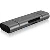 Icy Box External Card Reader with Multi-USB (IB-CR200-C)