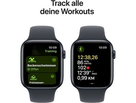Apple Watch SE (44mm) 2024 GPS Alu mit Sportarmband M/L