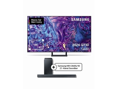 Samsung GQ75Q73DAT + Samsung HW-C460G Soundbar