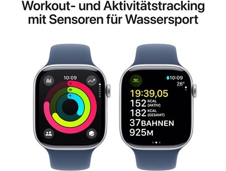 Apple Watch Series 10 (46mm) GPS Alu mit Sportarm M/L