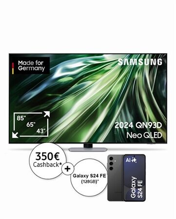 Samsung GQ75QN93DAT inkl. Samsung S24 FE (128GB)