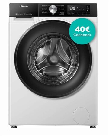 Hisense WD3S8043BW3 abzgl. 40€ Cashback