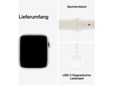 Apple Watch SE (44mm) 2024 GPS Alu mit Sportarm M/L