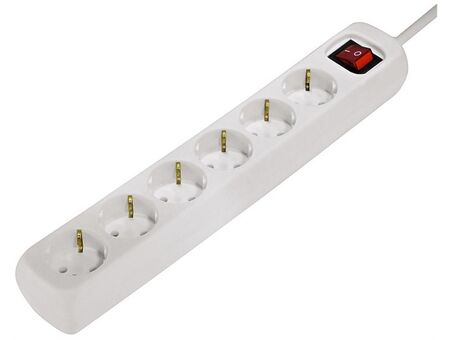 Hama 30384 6fach Stecker mit Schalter
