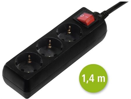 Hama 30392 3fach Stecker mit Schalter