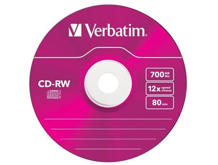Verbatim CD-RW 700MB 5er Pack Colour