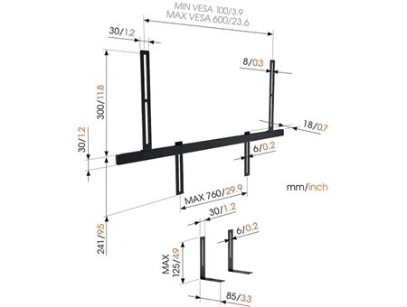 Vogels Sound 3550 Universelle Soundbar-Halterung