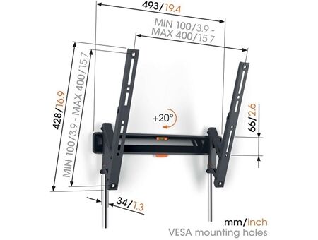 Vogels TVM 3415 ClickLoc Tilt (32-65")