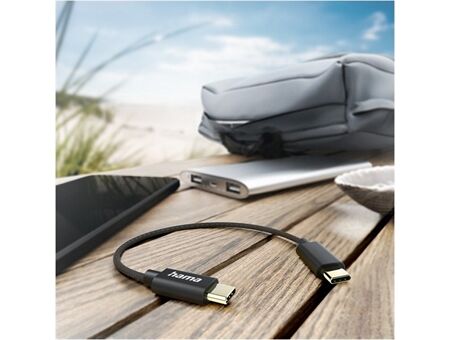 Hama Ladekabel USB-C>USB-C (0,2m)