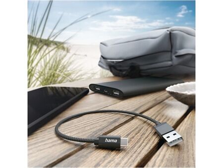 Hama Ladekabel USB-A>USB-C (0,2m)