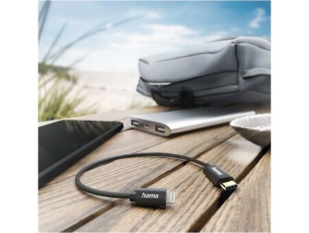 Hama Ladekabel USB-C>Lightning (0,2m)