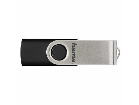 Hama FlashPen Rotate, USB 2.0, 32GB, 6MB/s, Schwarz/Sil