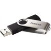 Hama FlashPen Rotate, USB 2.0, 64GB, 6MB/s, Schwarz/Sil