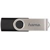 Hama FlashPen Rotate, USB 2.0, 64GB, 6MB/s, Schwarz/Sil