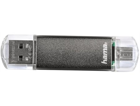 Hama FlashPen Laeta Twin, USB 2.0, 32GB, 10MB/s, Grau