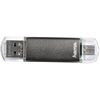 Hama FlashPen Laeta Twin, USB 2.0, 32GB, 10MB/s, Grau