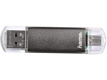 Hama FlashPen Laeta Twin, USB 2.0, 32GB, 10MB/s, Grau