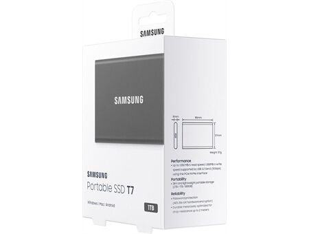 Samsung Portable SSD T7 1TB Titan Grey