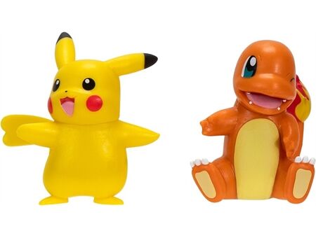 JAZWARES Battle Feature Figur 2er Pack Glumanda, Pikachu