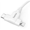 Hama 2in1 Ladekabel (1,5m) USB-C->USB-C/Lightning