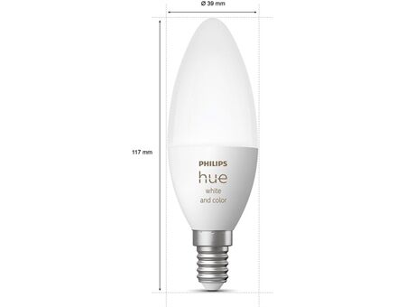 hue W&C. Amb. 5.3W B39 E14 2er Set