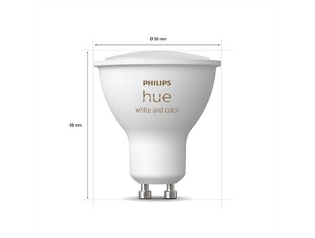 hue W&C. Amb. 4.3W GU10 2er Set