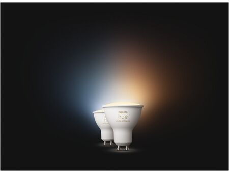 hue Wh. Amb. 4.3W GU10 2er Set