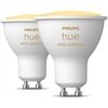 hue Wh. Amb. 4.3W GU10 2er Set