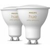 hue Wh. Amb. 4.3W GU10 2er Set