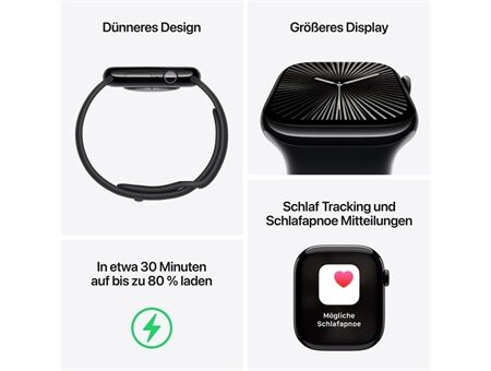 Apple Watch Series 10 (46mm) GPS Alu mit Sportarm M/L