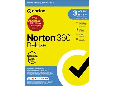 Norton 360 Deluxe (1 Jahr) für 3 Geräte