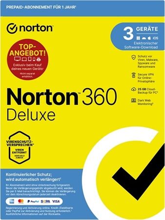 Norton 360 Deluxe (1 Jahr) für 3 Geräte