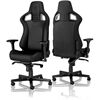 noblechairs EPIC Echtleder Gaming Stuhl - schwarz