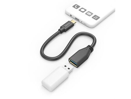 Hama USB-Adapterkabel (15cm) USB-C-Stecker>USB-A-Buchse