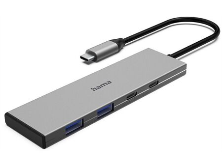 Hama USB-C-Hub 4 Ports 2x USB-A, 2x USB-C, USB 3.2 Gen2