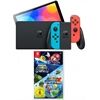 Nintendo Switch rot/b OLED+Super Mario Galaxy 1+2
