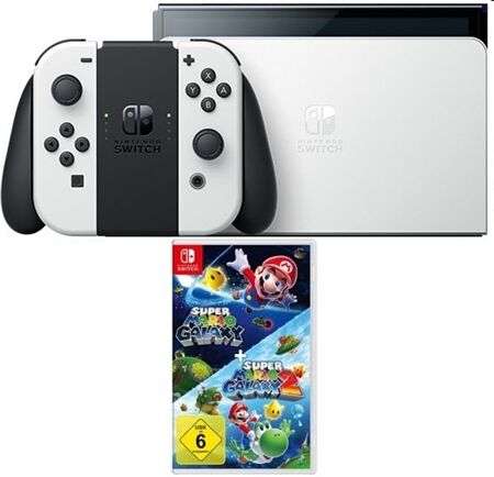 Nintendo Switch Kons.OLED+Super Mario Galaxy 1+2