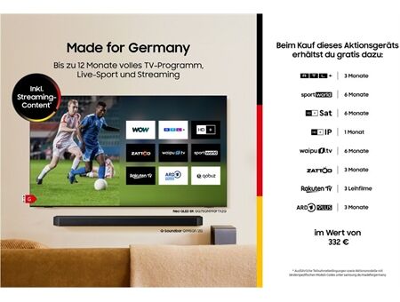 Samsung GU98DU9079U inkl. HWB760GF abzgl. 250€ Cashback