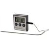 XavaX Digitales Bratenthermometer mit Timer, Kabelsensor
