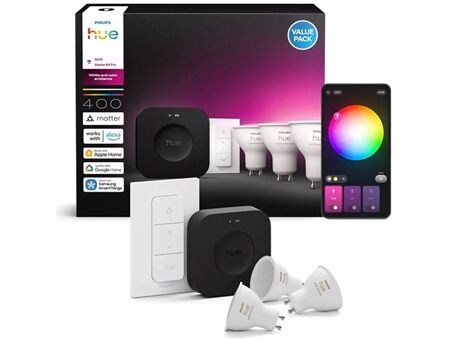 hue White & Col. Amb. GU10 3er Starter Set inkl. Hue B