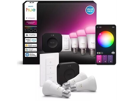 hue White & Col. Amb. E27 3er Starter Set inkl. Hue Br