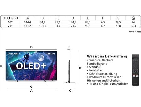 Philips 65OLED950/12 abzgl. 300€ Cashback